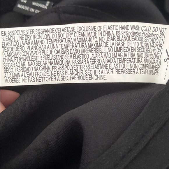 Forever 21 Suede Black Bell Bottoms with Front Slit Sz Small - Picture 5 of 6